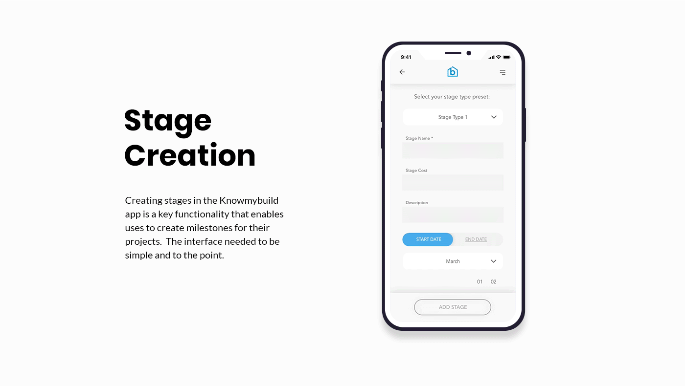 Redesigned app screen